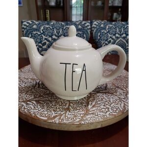 Rae Dunn Large Ceramic White TEA Pot New